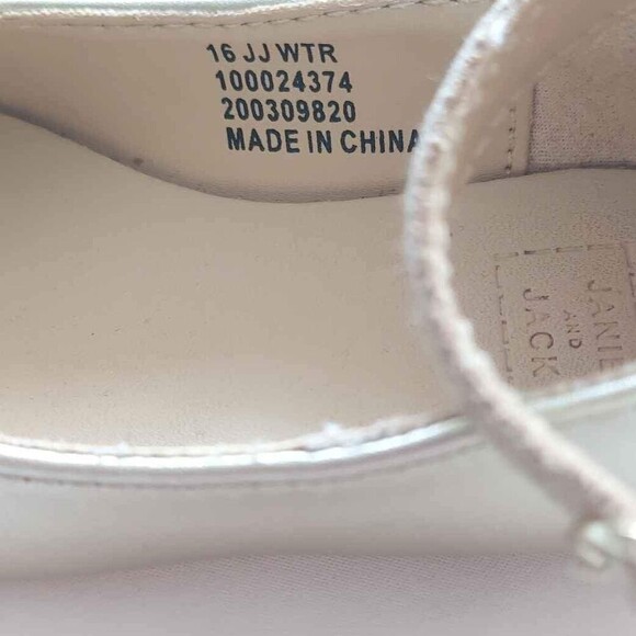 Janie & Jack Gold Metallic Bow Flats ~ Sz 4 - Picture 5 of 6